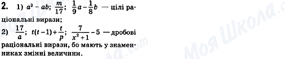 ГДЗ Алгебра 8 клас сторінка 2