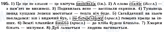 ГДЗ Українська мова 9 клас сторінка 195
