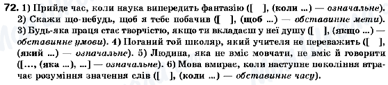 ГДЗ Українська мова 9 клас сторінка 72