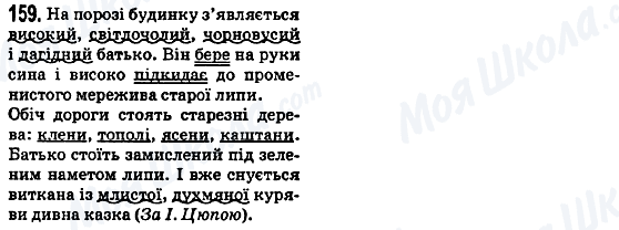 ГДЗ Українська мова 5 клас сторінка 159