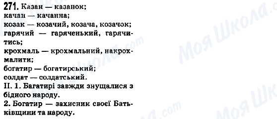 ГДЗ Українська мова 5 клас сторінка 271