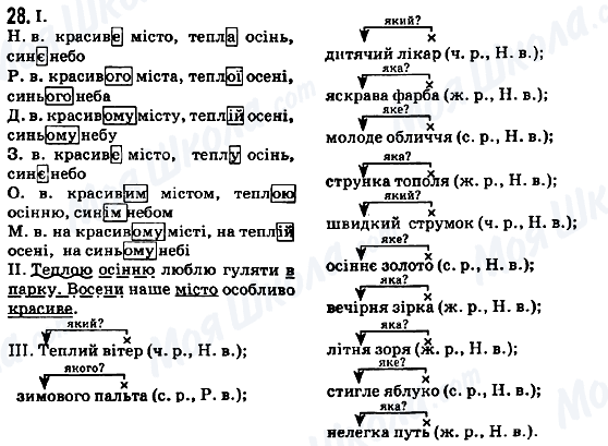 ГДЗ Укр мова 5 класс страница 28