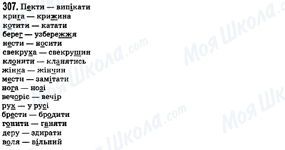 ГДЗ Українська мова 5 клас сторінка 307