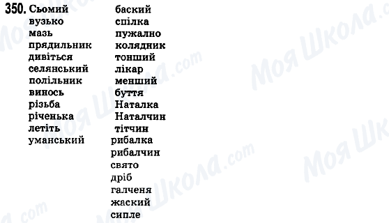 ГДЗ Українська мова 5 клас сторінка 350