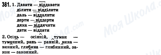 ГДЗ Українська мова 5 клас сторінка 381