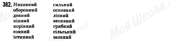 ГДЗ Українська мова 5 клас сторінка 382