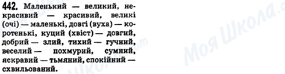 ГДЗ Українська мова 5 клас сторінка 442