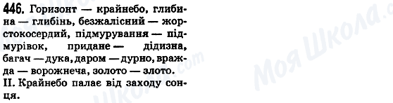 ГДЗ Українська мова 5 клас сторінка 446