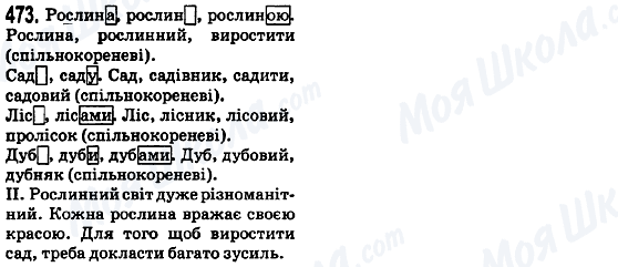 ГДЗ Укр мова 5 класс страница 473