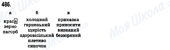 ГДЗ Українська мова 5 клас сторінка 486