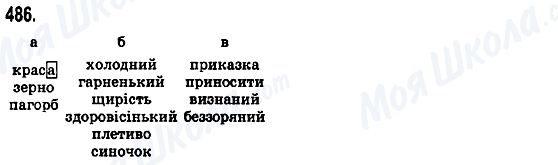 ГДЗ Укр мова 5 класс страница 486