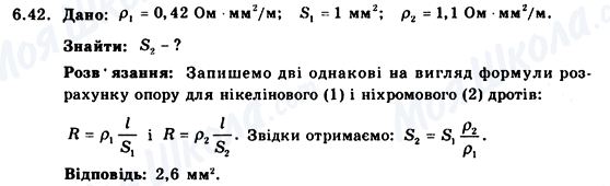 ГДЗ Фізика 9 клас сторінка 6.42