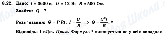 ГДЗ Фізика 9 клас сторінка 8.22