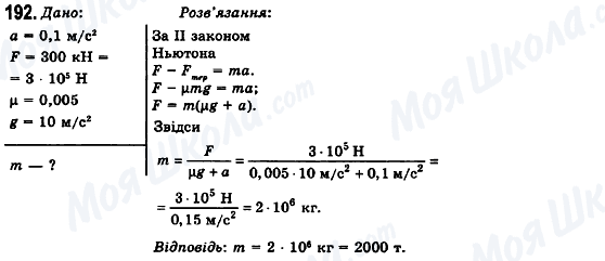 ГДЗ Фізика 10 клас сторінка 192