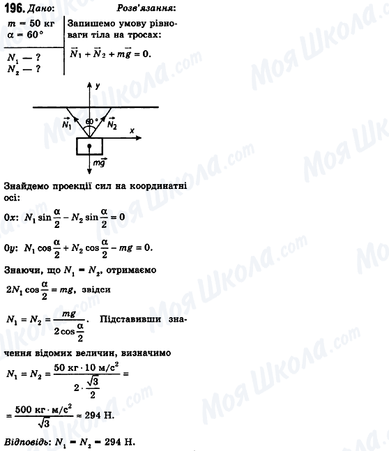 ГДЗ Физика 10 класс страница 196