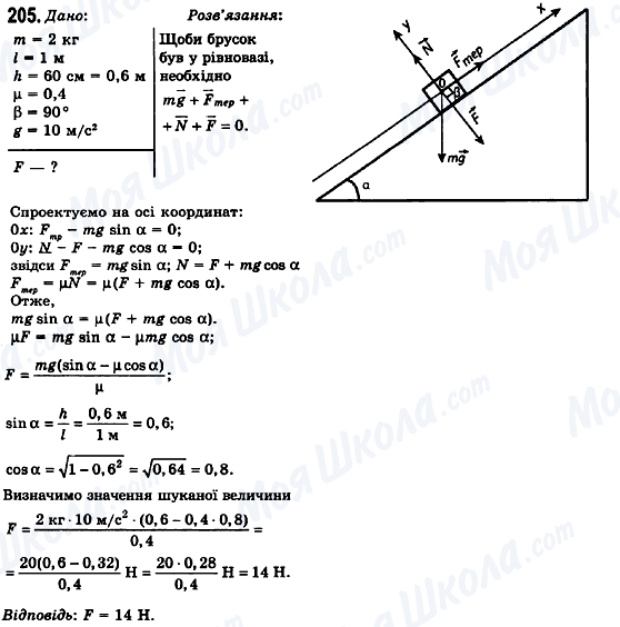 ГДЗ Физика 10 класс страница 205