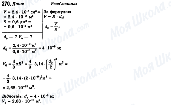 ГДЗ Фізика 10 клас сторінка 270