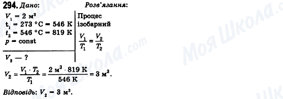 ГДЗ Фізика 10 клас сторінка 294