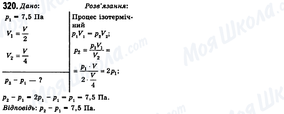 ГДЗ Фізика 10 клас сторінка 320