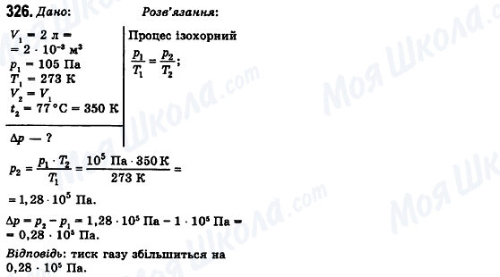 ГДЗ Фізика 10 клас сторінка 326