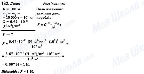 ГДЗ Фізика 10 клас сторінка 132