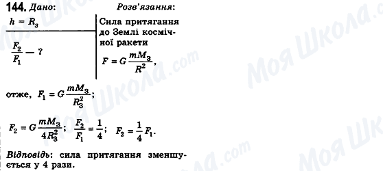 ГДЗ Фізика 10 клас сторінка 144