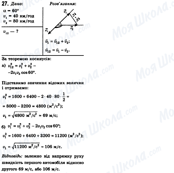 ГДЗ Фізика 10 клас сторінка 27