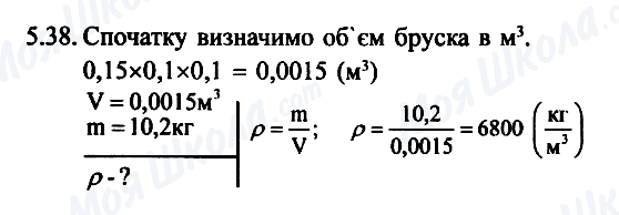 ГДЗ Физика 7 класс страница 5.38