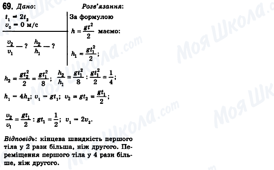 ГДЗ Физика 10 класс страница 69