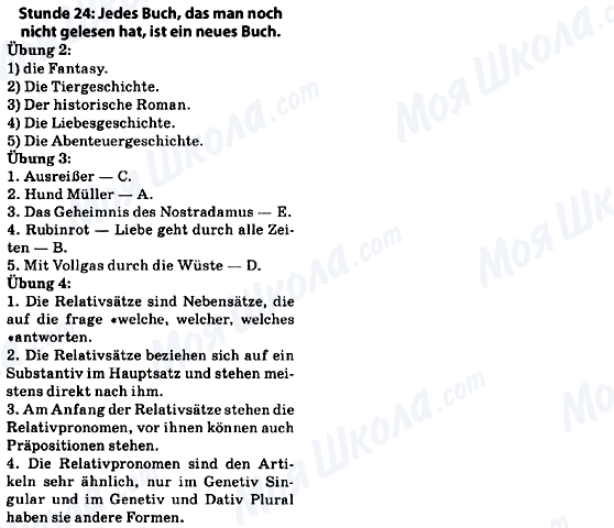 ГДЗ Німецька мова 10 клас сторінка Stunde 24