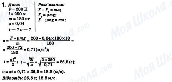 ГДЗ Фізика 10 клас сторінка 1