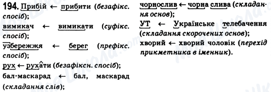 ГДЗ Українська мова 6 клас сторінка 194