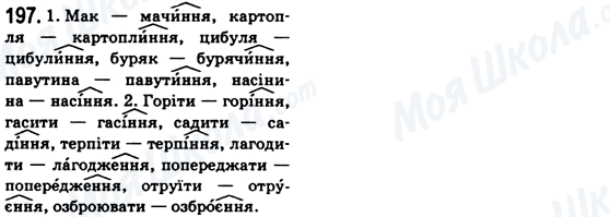 ГДЗ Українська мова 6 клас сторінка 197