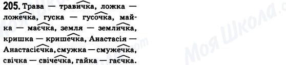 ГДЗ Українська мова 6 клас сторінка 205