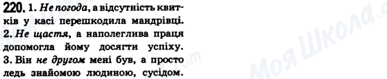 ГДЗ Українська мова 6 клас сторінка 220