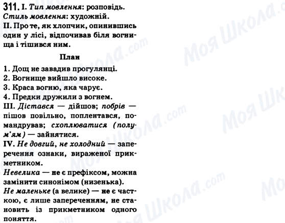 ГДЗ Українська мова 6 клас сторінка 311