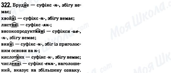 ГДЗ Укр мова 6 класс страница 322