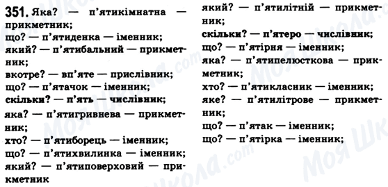 ГДЗ Укр мова 6 класс страница 351