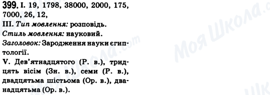 ГДЗ Українська мова 6 клас сторінка 399