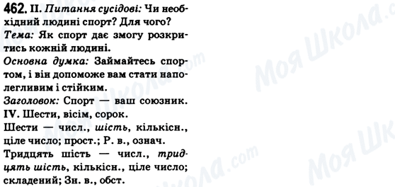 ГДЗ Українська мова 6 клас сторінка 462