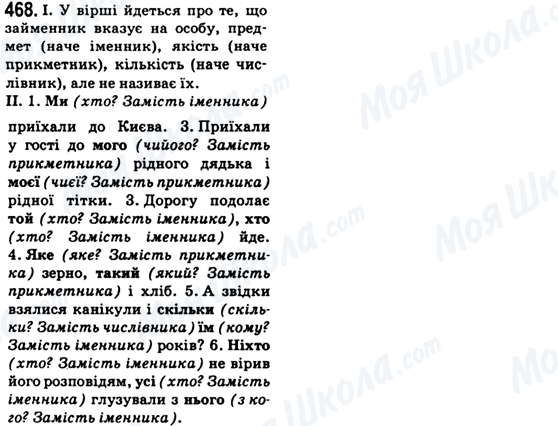 ГДЗ Укр мова 6 класс страница 468