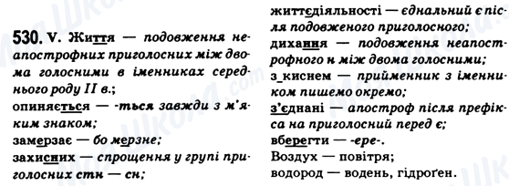 ГДЗ Українська мова 6 клас сторінка 530