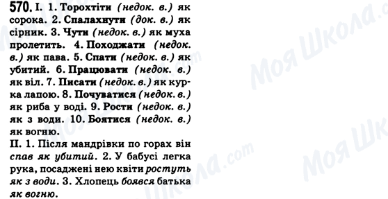 ГДЗ Укр мова 6 класс страница 570