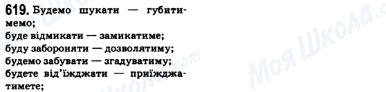 ГДЗ Українська мова 6 клас сторінка 619