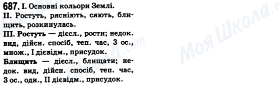ГДЗ Укр мова 6 класс страница 687