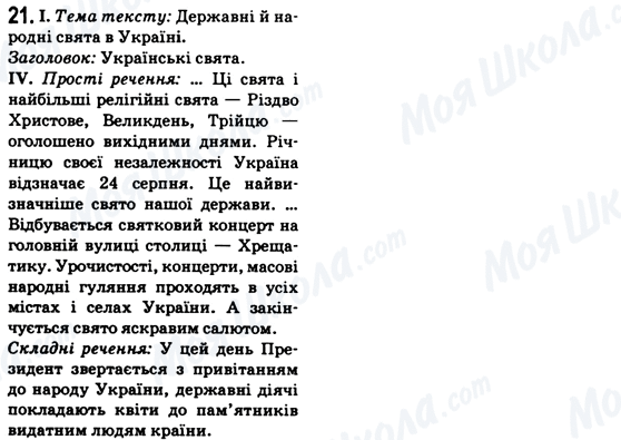 ГДЗ Українська мова 6 клас сторінка 21