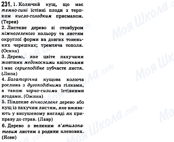 ГДЗ Українська мова 6 клас сторінка 231