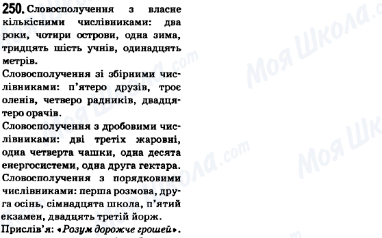 ГДЗ Українська мова 6 клас сторінка 250