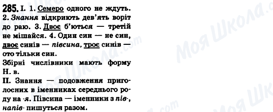 ГДЗ Укр мова 6 класс страница 285