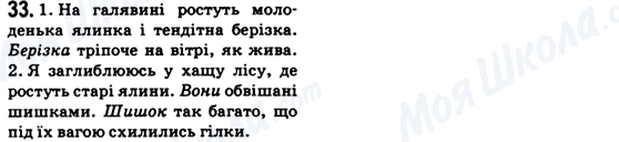 ГДЗ Укр мова 6 класс страница 33